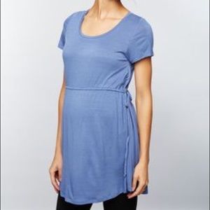 Periwinkle Side Tie Maternity Tunic